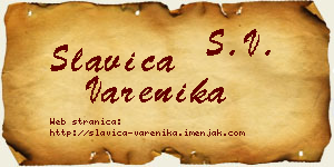 Slavica Varenika vizit kartica